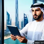 지방행정사 연봉 협상 시 준비해야 할 자료 - A professional Middle Eastern man in modern business attire, confidently presenting detailed financi...